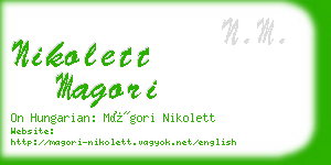 nikolett magori business card